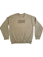 Load image into Gallery viewer, OG-Outline Crew Neck-Brown on Beige
